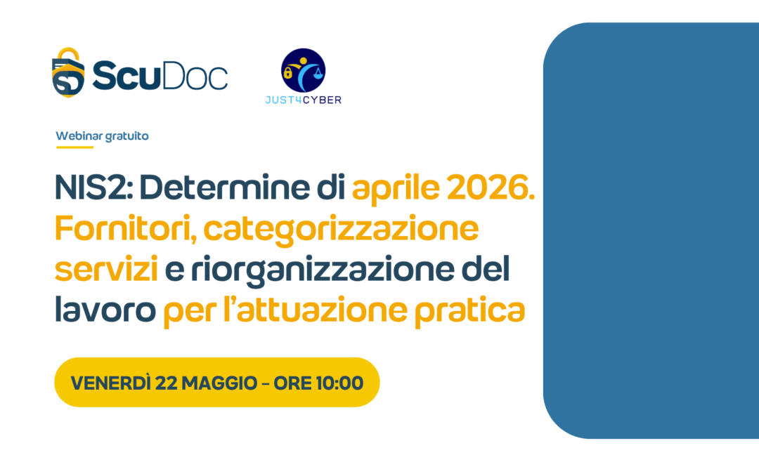 NIS2 – Determine aprile 2026: fornitori, servizi e riorganizzazione del lavoro